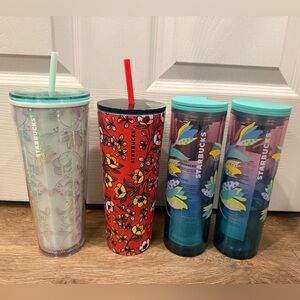 Starbucks Vibrant Floral and Tropical Tumblers
